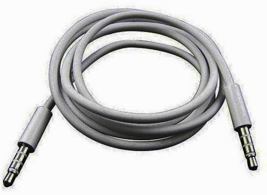Кабель AUX 4 pin Audio 3.5 mm Male на AUX 4 pin Male, білий - зображення 1
