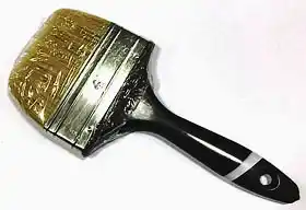 Фото товара Кисточка 4"для окрашивания тип" Английский "натуральный ворс Сталь