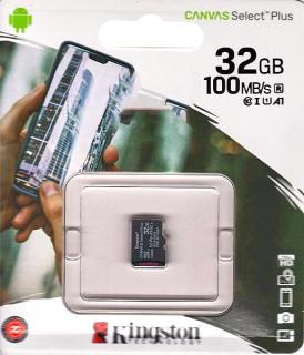 Фото товару Карта пам'яті 32Gb class 10, Kingston, microSDHC