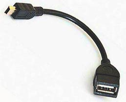 Фото товару Кабелі OTG USB 2.0 Female на mini USB Male, 5 pin, 80 см