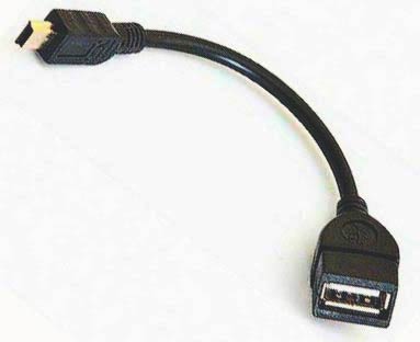 Кабелі OTG USB 2.0 Female на mini USB Male, 5 pin, 80 см - зображення 1