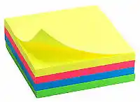 Фото товара Блок бумаги для записей Axent, клееный, 75*75 mm, 100 листов, неоновый