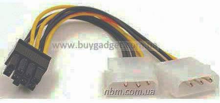 Кабель 8pin Male на 2xMolex Male, живлення для відеокарт - зображення 1