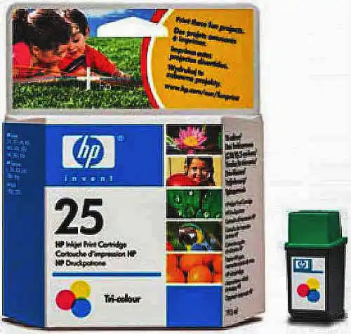 Картриджі HP №25 (51625A) Color, для: HP DJ 310; 320; 340; 400; 420c; 500c; 540; 550c; 560c; DW310/320/340; DW C-540/550/560; Apollo P-1200; P-1220 - зображення 5