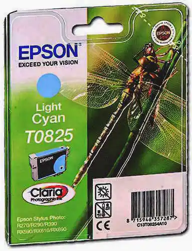 Картриджі Epson R270/T50/TX650 Light Cyan (C13T11254A) Epson (T0825) - зображення 5