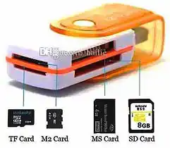 Фото товара Картридер USB All in 1 SD, MMC, TF, ProDuo, M2 colormix blister