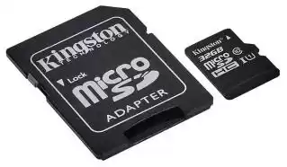 Фото товара Карта памяти 32Gb class 10, Kingston, microSDHC UHS-1 +SD