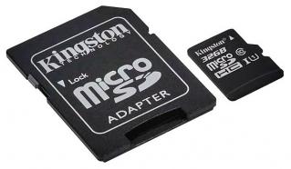 Фото товару Карта пам'яті 32Gb class 10, Kingston, microSDHC UHS-1 +SD