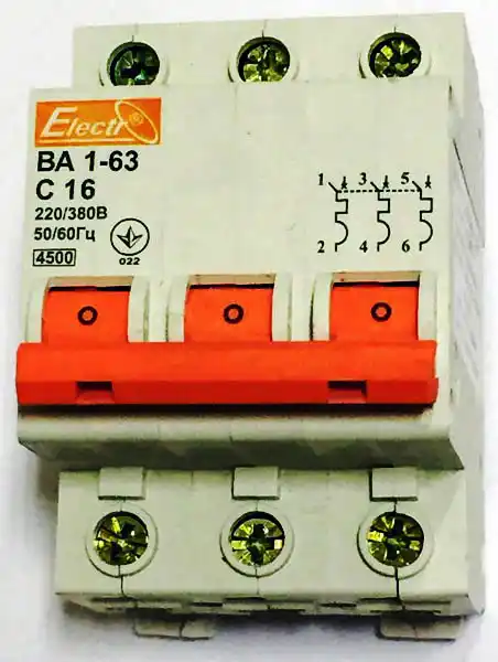 Вимикач-автомат 3в1 220V 16A, Electr BA 1-63 C 16 - зображення 5