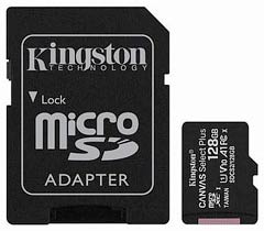 Фото товару Карта пам'яті 128Gb class 10, Kingston, microSDHC+SD