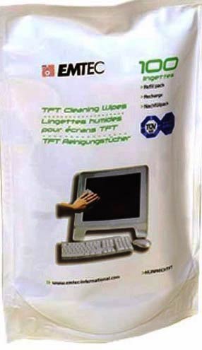 Серветки Emtec 5 in 1 TFT Screen Cleaning (TFT/PDA/LCD) 100 шт. Refill - зображення 6