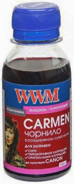 Чорнило WWM CARMEN (CU/M) Magenta, 100 г, універсальне для принтерів Canon - зображення 1