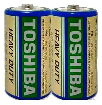 Батарейка D R20, Toshiba, 1,5 V, сольова, уп. 2/1, аналоги: LR20, UM1, 13, 14, 14D - зображення 5