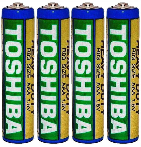 Батарейка AAA LR03, Toshiba, 1,5 V, лужна, уп. 6/1, аналоги: R03, UM4, 24A - зображення 1