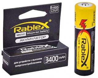 Фото товару Акумулятор 18650 Rablex 3400 mAh, літієвий, 3.7V, з захистом