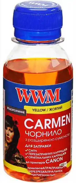 Чорнило WWM CARMEN (CU/Y) Yellow, 100 г, універсальне для принтерів Canon - зображення 5