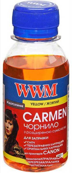 Чорнило WWM CARMEN (CU/Y) Yellow, 100 г, універсальне для принтерів Canon - зображення 6