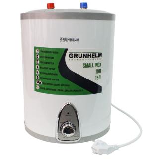 Фото товару Водонагрівач GBH I-10U Grunhelm, підключення зверху, нержавіючий бак, 10 л, 1500 Вт, 6 барелів, 75 С, 4,5 кг, 360*270*280 мм