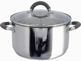 Фото товару Каструля LEVEL GUSTO GT-1103-24, 24 см, 6.1 л з силіконовими ручками
