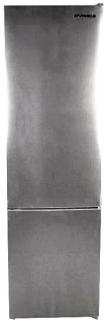 Фото товару Холодильник Grunhelm GNC-200MX, сірий, No Frost, клас A++, 201 см, 2 камери, 245 л (холодильна), 98 л (морозильна камера внизу), сухе заморожування