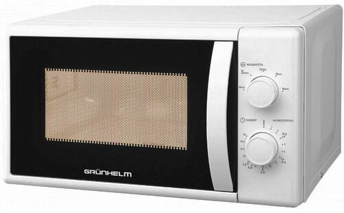 Мікрохвильова піч GRUNHELM 20MX720-W, біла, 800 W, 20 л, механічна - зображення 6