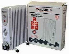 Фото товару Масляний обігрівач GRUNHELM GR-GR-1125 / 2,5 кВт