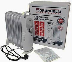 Фото товару Масляний обігрівач GRUNHELM GR-0708/800Вт