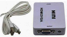 Фото товару Перетворювач сигналу VGA Female на HDMI Male, живлення USB