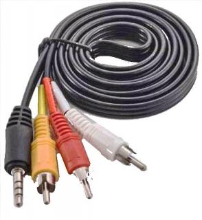 Фото товару Кабелі Audio 3.5 мм Male to 3xRCA Male, 1 м