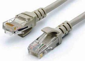 Фото товару Кабель Патч-корд 10 м сірий, ATcom UTP RJ45 Cat. 5e, для створення компʼютерної мережі та підключення інтернету до компʼютера, ноутбука чи телевізора