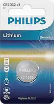 Фото товара Батарейка CR2032 Philips, 3 V, литиевая, бл. 5/1, аналоги: CR2032, DL2032, 5004LC, BR2032, ECR2032, KCR2032, L2032