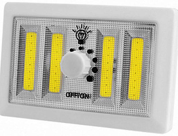 Підсвітка у вигляді вимикача F028-4COB, dimmer, магніт, липучки, 4*AAA - зображення 6