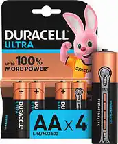 Фото товара Батарейка AA LR6, Duracell Ultra, 1,5 V, щелочная, уп. 12/2/1, аналоги: R6, UM3, 15, 15A, MN1500