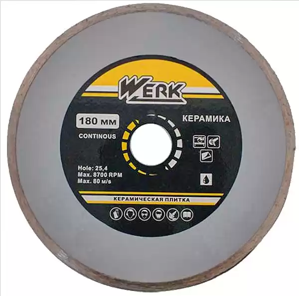 Алмазний диск Werk Ceramics 1A1R WE110122 (180*5*25.4 мм) - зображення 5