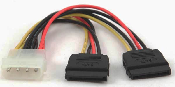 Кабелі Gembird CC-Sata-PSY подвійний кабель живлення SATA, 15 см - зображення 6