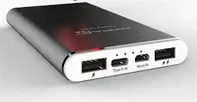Фото товара Power Bank Konfulon A3Q, PD+QC 3.0 10000 mAh Black, внешний аккумулятор USB