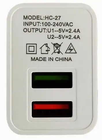 Зарядний пристрій iEnergy HC-27, 2xUSB, 2,4A + Cable Lighting - зображення 5