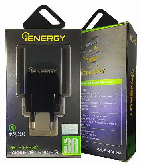 Зарядний пристрій iEnergy HC-3Q Travel Adapter, 3 А, QC3.0 - зображення 5