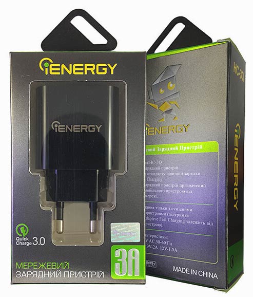 Зарядний пристрій iEnergy HC-3Q Travel Adapter, 3 А, QC3.0 - зображення 8