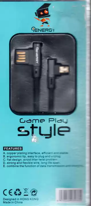 Кабель micro USB на USB 1 м чорний, Cable iENERGY CA-17, GAME PLAY - зображення 5