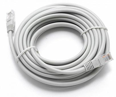 Кабель Патч-корд 30 м сірий, ATcom UTP, RJ45, Cat. 5e, для створення компʼютерної мережі та підключення інтернету до компʼютера, ноутбука, телевізора - зображення 6