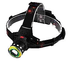Фото товару Ліхтарик налобний Police (861) 2150-T6+COB, ЗУ 220V/12V, 2х18650, zoom, Box