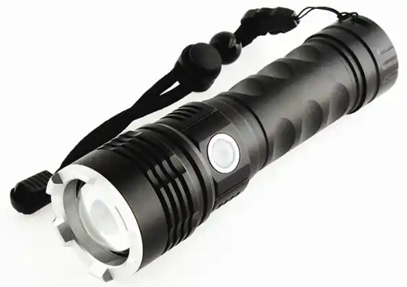 Ручний ліхтарик A73-P50, ЗУ microUSB, 1x18650/3xAAA, zoom, ремінець, Box - зображення 5