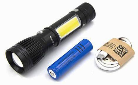 Ручний ліхтарик WD234 Police WD234/ Li-ion 18650 / T6/ Бокова підсвітка/microUSB - зображення 6