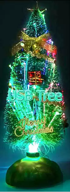Настільна USB ялинка яка світиться Ewell Merry Christmas висота 26 см - зображення 5