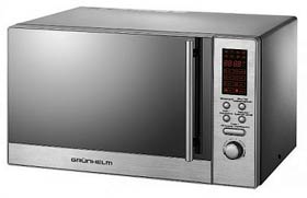 Фото товару Мікрохвильова піч Grunhelm 23MX-923-S, нержавійка, 800 W, обʼєм 23 літри, електронне управління