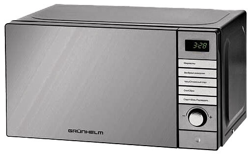 Мікрохвильова піч GRUNHELM 20MX921-S, нержавійка, 700 W, обʼєм 20 літрів, електронне управління - зображення 6