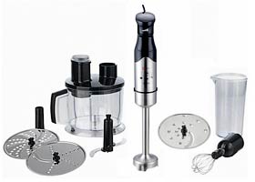 Фото товару Мультиблендер GRUNHELM EBS-1019SG 1000 Вт, 2 швидкості з турбо, металева насадка блендера, зелений колір