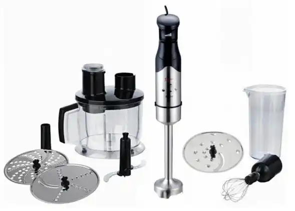 Мультиблендер GRUNHELM EBS-1019SG 1000 Вт, 2 швидкості з турбо, металева насадка блендера, зелений колір - зображення 5