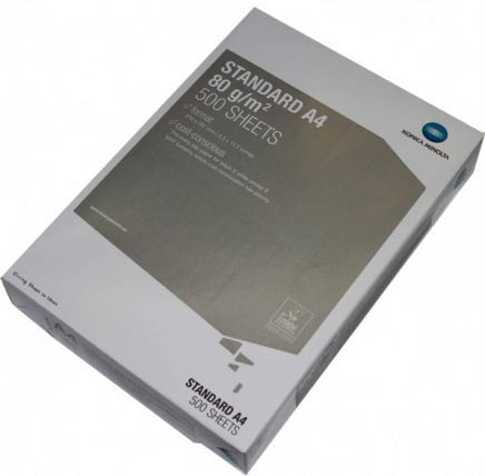 Папір А4 білий KONICA MINOLTA Standart 500 арк., 80 г/м, клас С+. Якісний ксероксний папір для принтерів та офісу, виробництво - Словакія - зображення 6